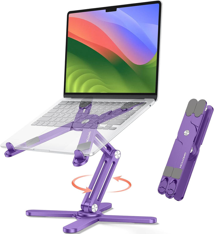OMOTON Soporte elevador giratorio de 360° para laptop, soporte ergo...