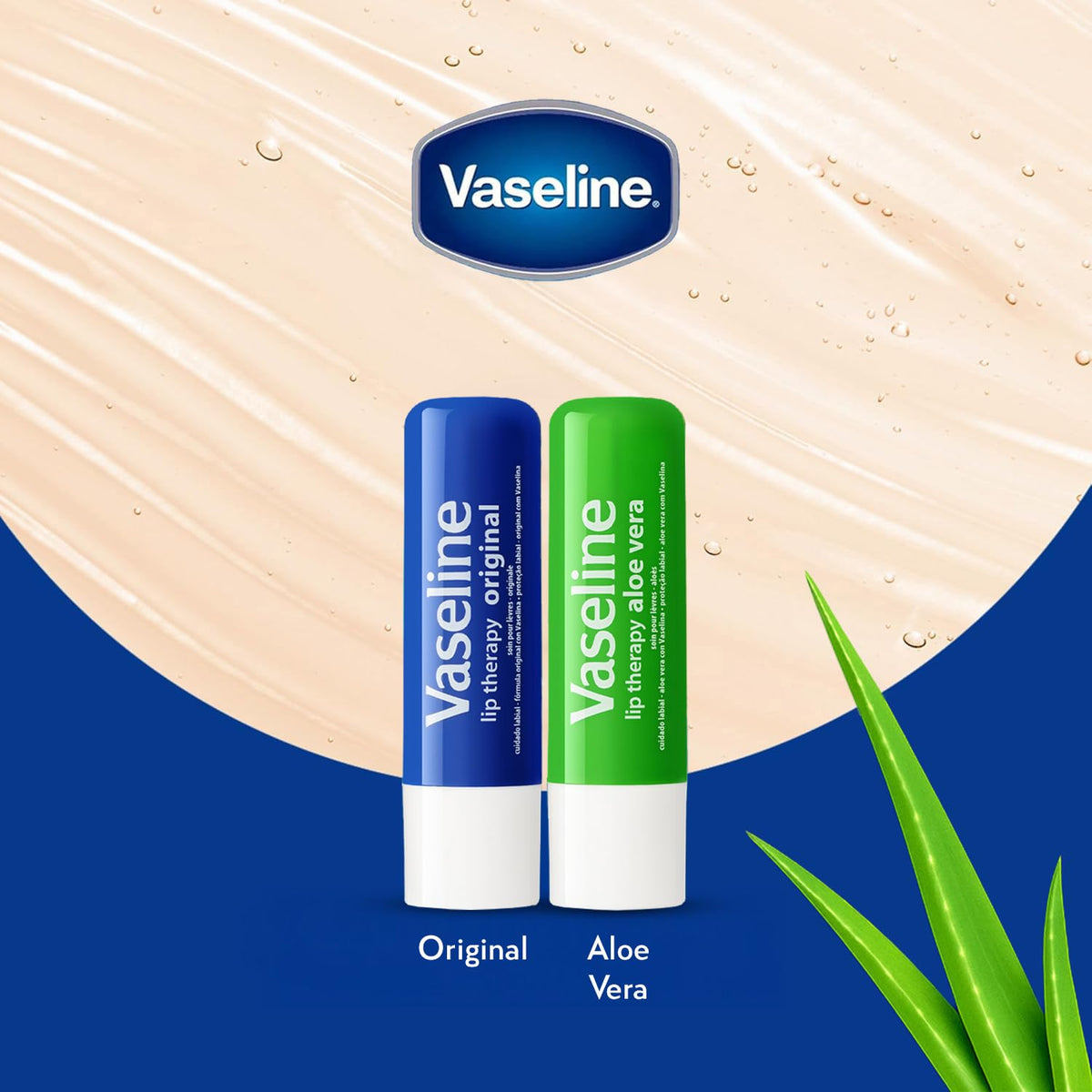 Vaseline Paquete de 4 variedades de terapia de labios, bálsamo labi...
