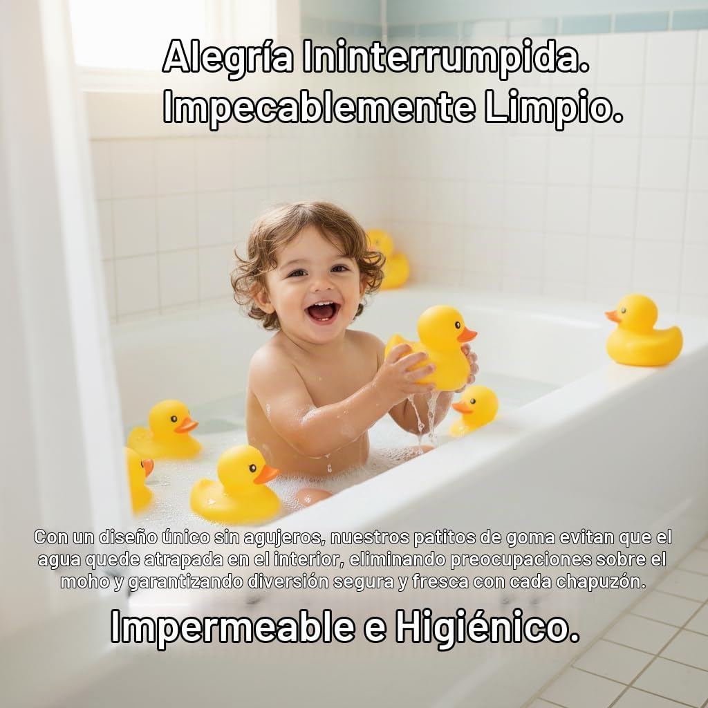 10.3 pulgadas Sin Agujero Gigante/Grande Impermeable Sin Ruido 'Bebe' Pato de Goma Divertido Amarillo/Ducikes Juguete de Baño/Piscina/Agua Sin Agujero para Niños Decoración de Escritorio de Oficina