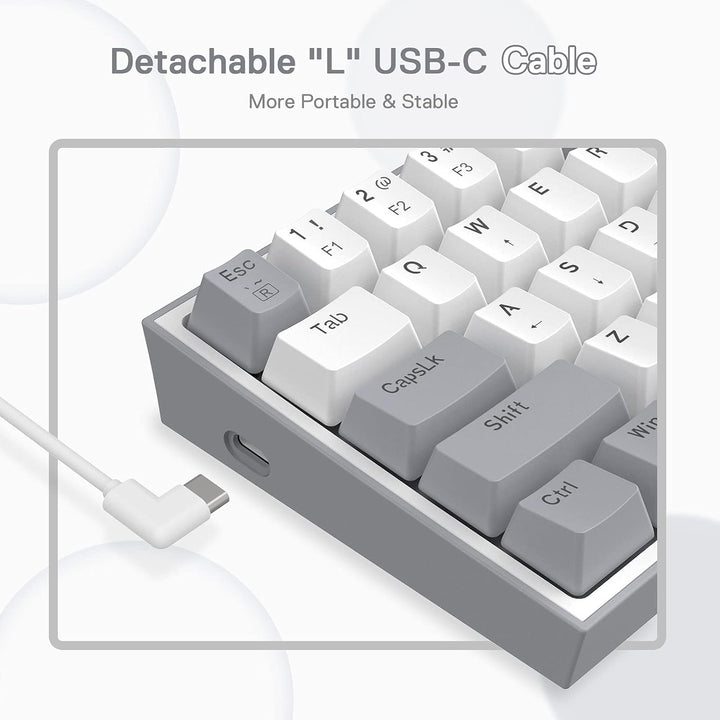 Redragon K617 Fizz - Teclado con cable para juegos RGB 60%, teclado...