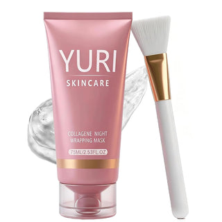 Yuri Skincare Máscara de colágeno, máscara de envoltura nocturna de...