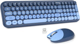 MOFII Combo de teclado y mouse inalámbricos, teclado pequeño compac...