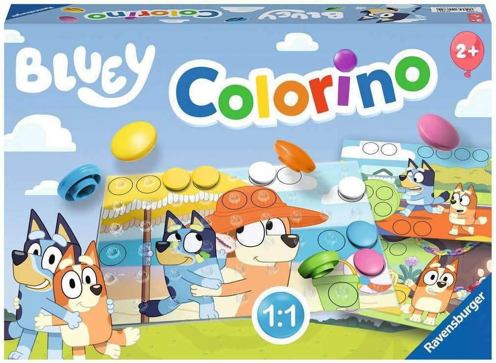 Ravensburger 22684 Bluey Colorino - Juego educativo de combinación de