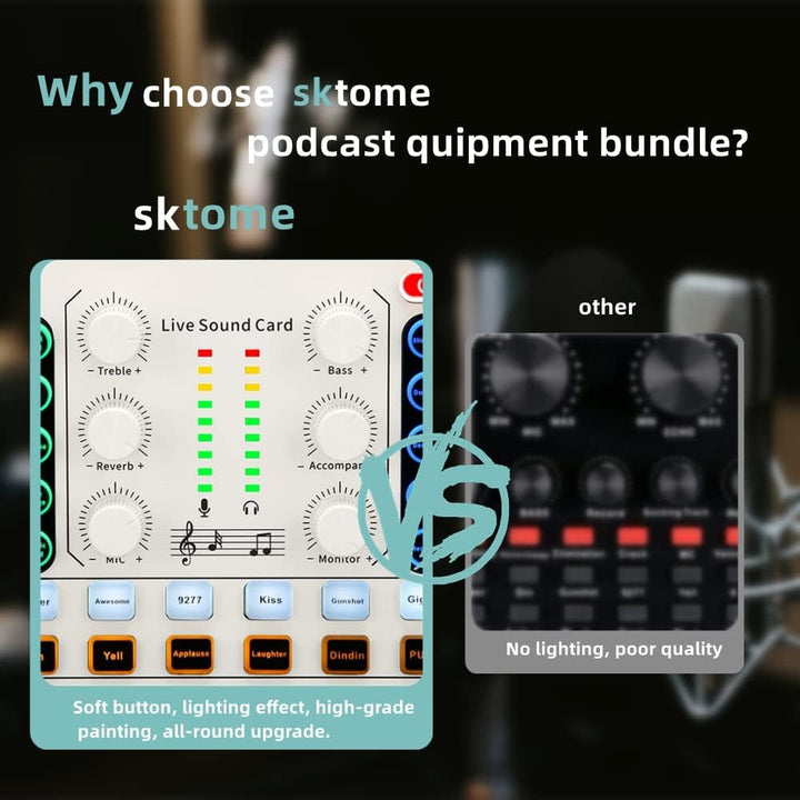 Paquete de equipo de podcast, BM-800 - Paquete de micrófono para po...