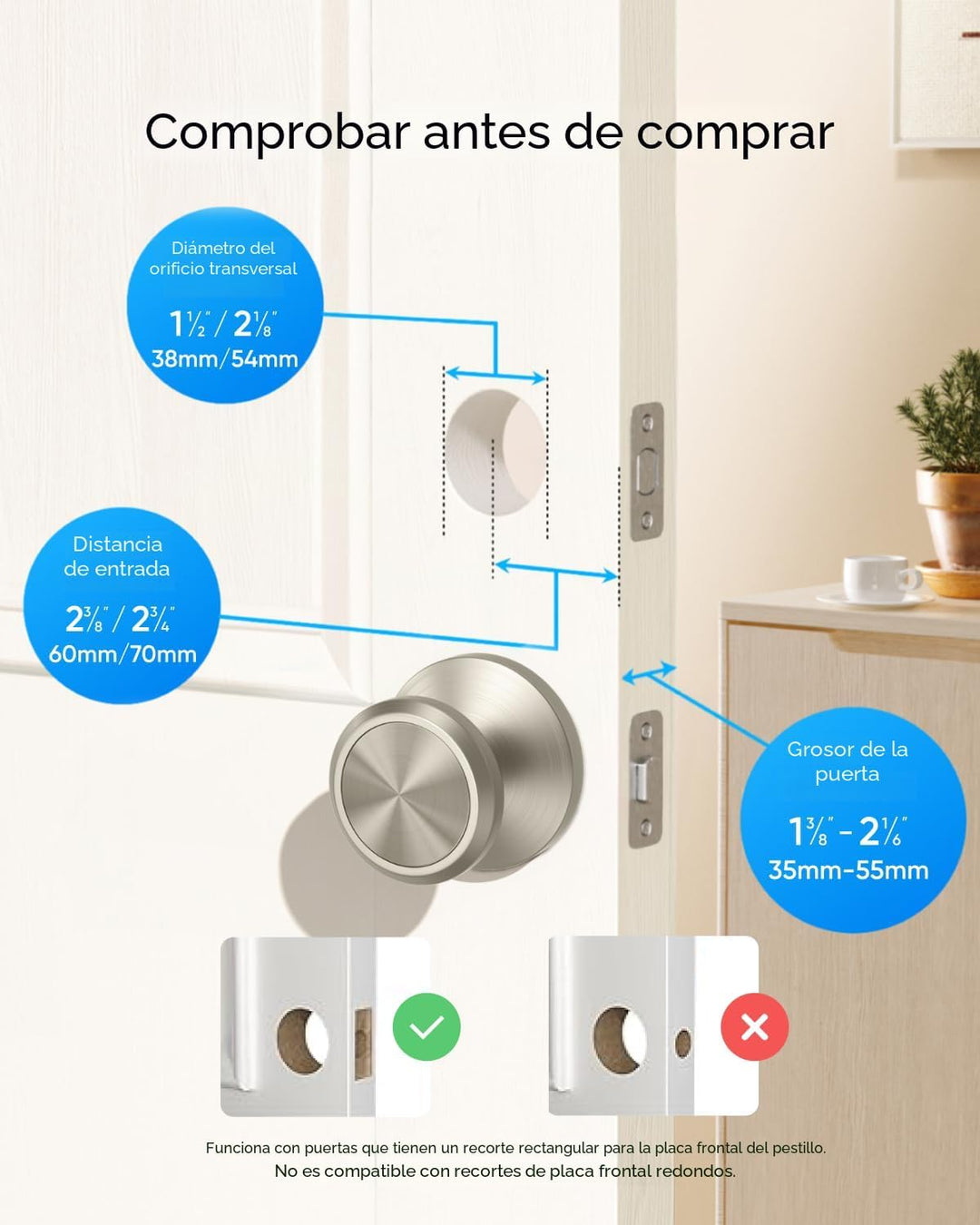 eufy Security Smart Lock C30, cerradura de puerta de entrada sin ll...
