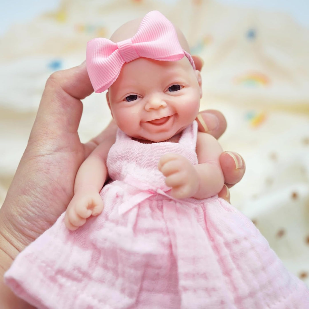 Bebés Reborn de Silicona de Cuerpo Completo de 7", Muñeca Recié...