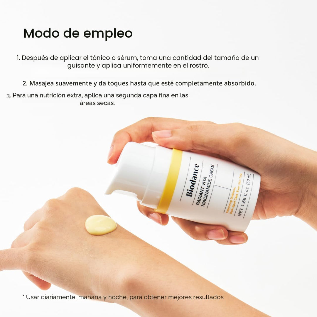 BIODANCE Radiant Vita Crema de niacinamida, iluminadora, corrección...