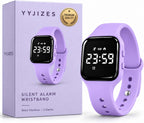Reloj despertador para dormitorio, pulsera vibratoria, reloj de pulsera con vibración para dormir pesado, pulsera de choque silencioso, extra fuerte, despierta a personas sordas con TDAH