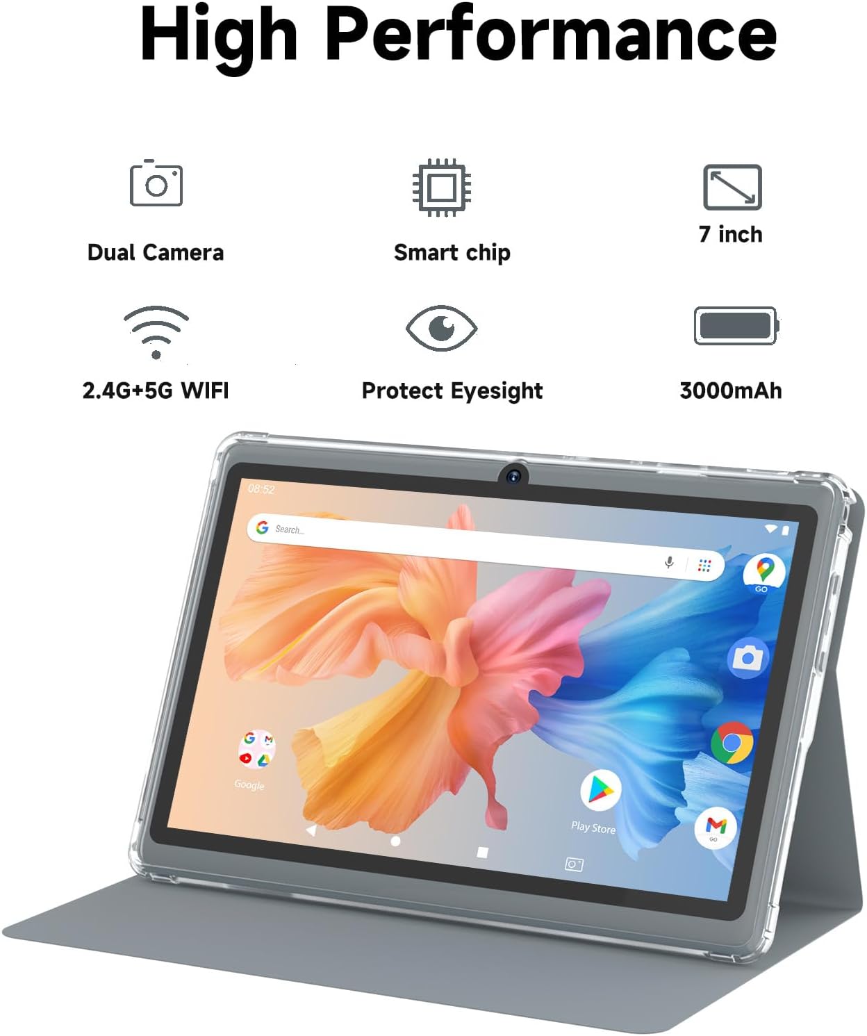 HOTTABLET Tablet de 7 Pulgadas Android 14.0 con Estuche Protector,...