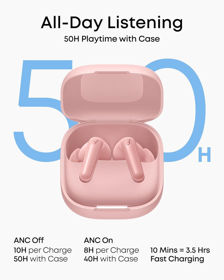 Soundcore P31i de Anker, cancelación de ruido adaptativa en tiempo...
