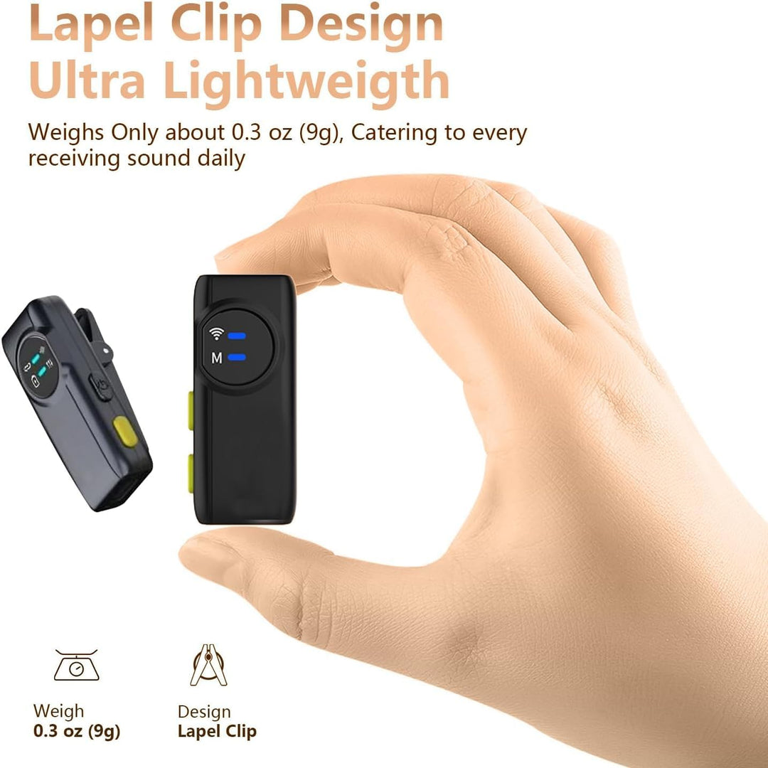 MAYBESTA Micrófono Lavalier inalámbrico para iPhone y teléfono Andr...