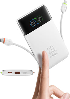 Orfeika Banco de energía ultra delgado de 10000 mAh, cargador portá...