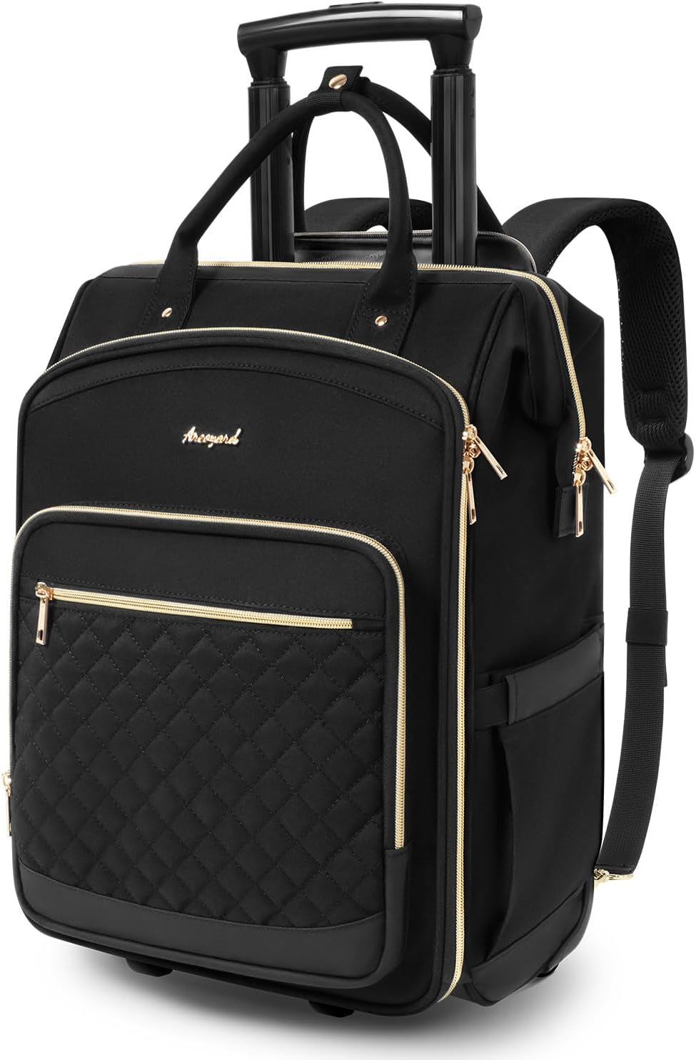 Arcoyard Mochila con ruedas para mujer, mochila de viaje