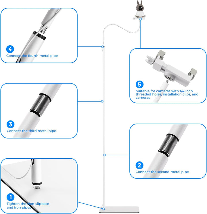 Soporte de piso para monitor de bebé, soporte universal compatible...