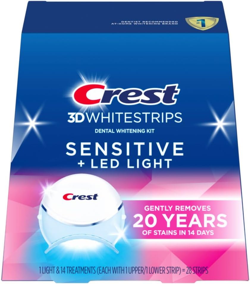 Kit de blanqueamiento dental Crest 3D Whitestrips Sensible y Suave...