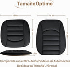 Cojín de espuma viscoelástica para asiento de automóvil con tela transpirable y gel antideslizante, ajuste universal para automóvil, camión, oficina, hogar, 19.6 x 18 x 1.2 pulgadas, color