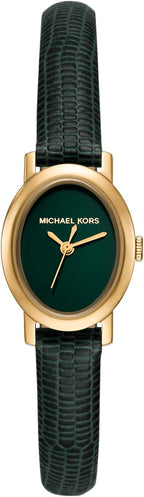 Reloj femenino Michael Kors Maude de tres manecillas en piel verde (Modelo: MK7633)