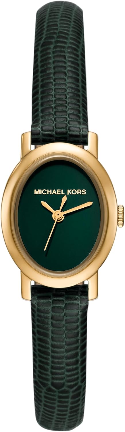 Reloj femenino Michael Kors Maude de tres manecillas en piel verde (Modelo: MK7633)