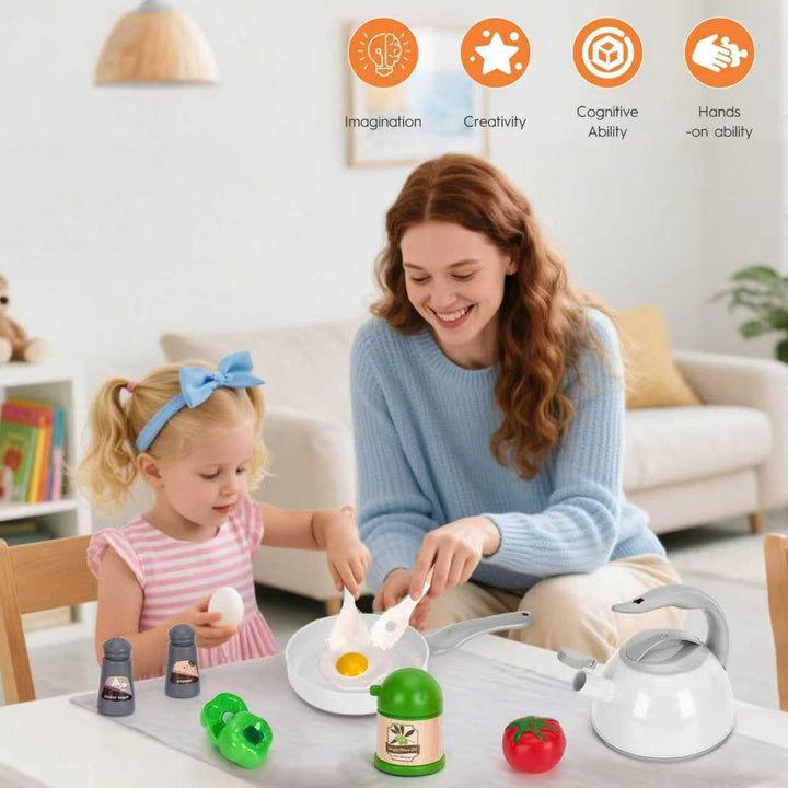 90 piezas de accesorios de juego de cocina, juego de cocina simulad...