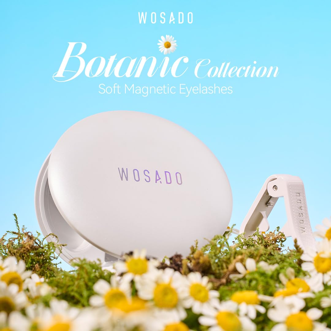 WOSADO Kit de pestañas magnéticas suaves con aplicador, [Orchid] pe...