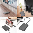 Disco duro externo portátil ultradelgado de 250 GB USB3.0 HDD Almacenamiento para Xbox One X/S, Xbox 360, PS4, PC, escritorio, laptop, MacBook, Chromebook