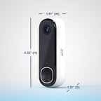 ADT Blu Sistema de seguridad para el hogar con timbre de video, 2K HDR