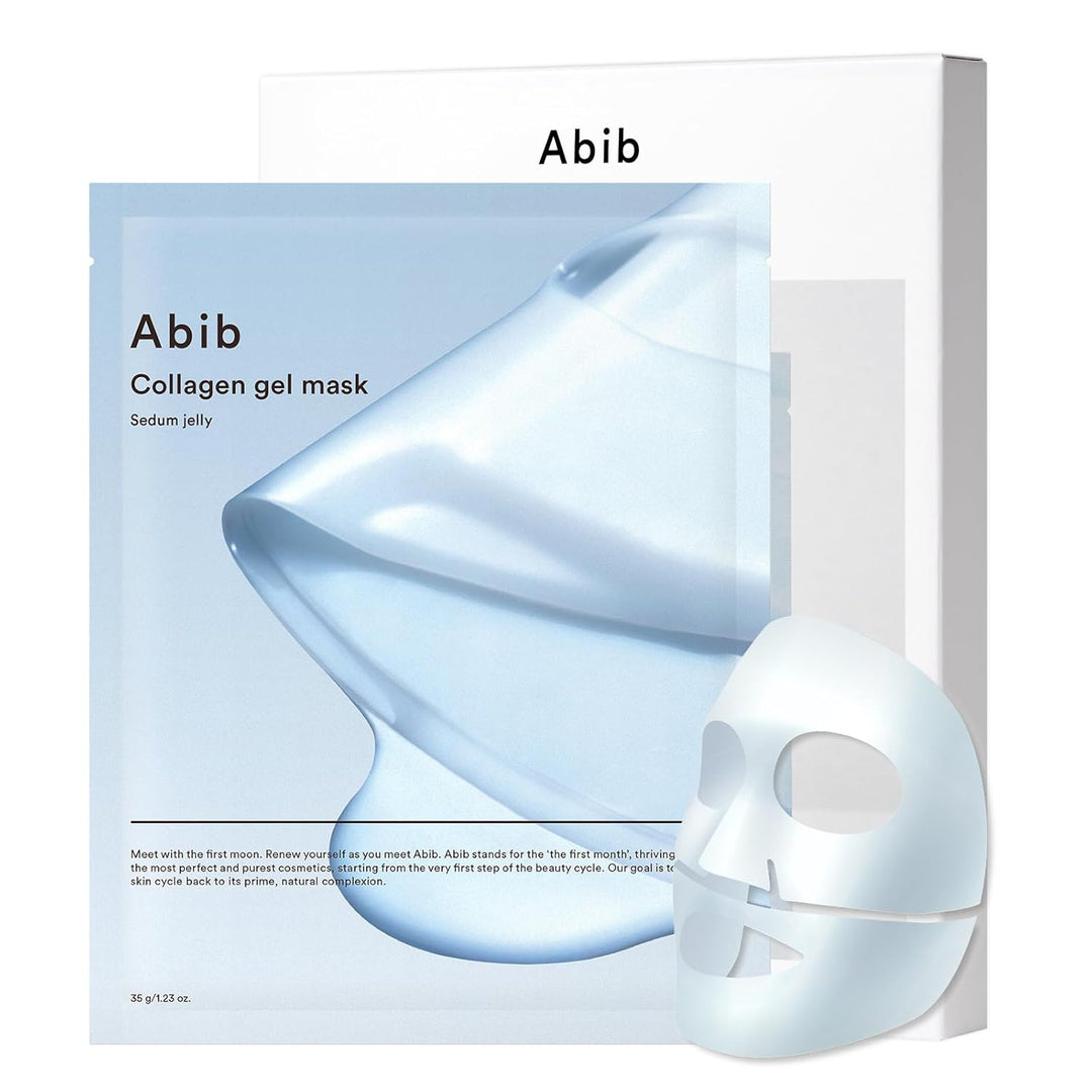 Abib - Mascarilla de gel de colágeno Sedum Jelly 4 hojas (hidratant...