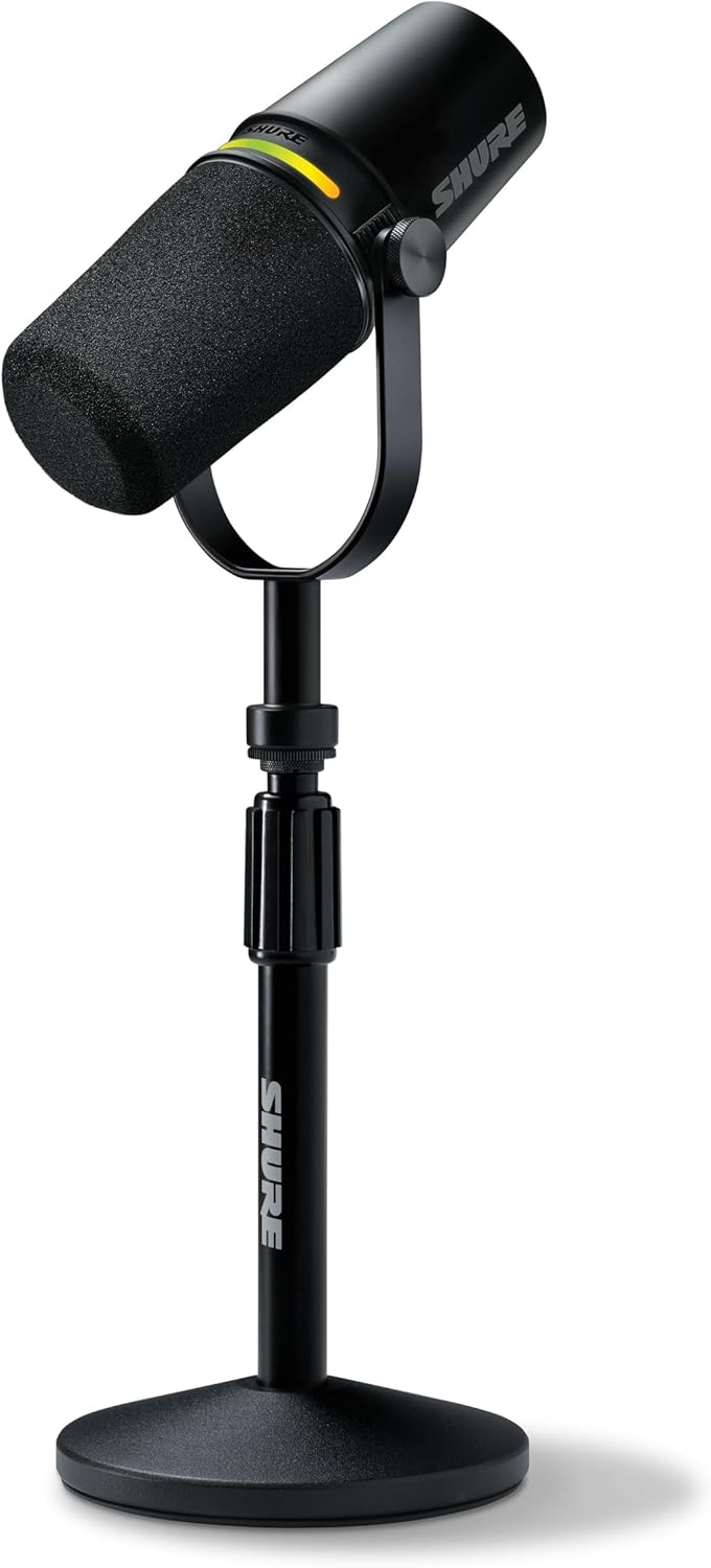 Shure MV7+ - Micrófono dinámico para podcast con soporte, certifica...