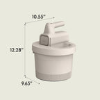 Bella - Batidora de mano y soporte de 3.5 cuartos de galón, batidora eléctrica 2 en 1 con tazón, leche de avena
