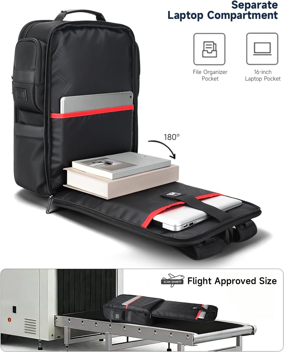 RoyalAnt Mochila de trabajo para hombres, mochila para laptop de 17...