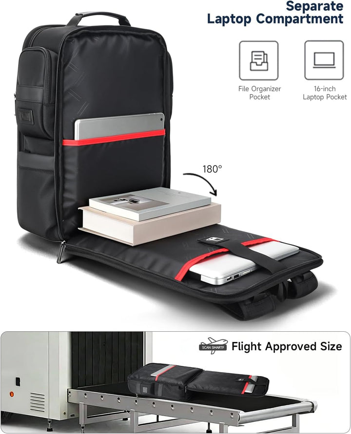 RoyalAnt Mochila de trabajo para hombres, mochila para laptop de 17...