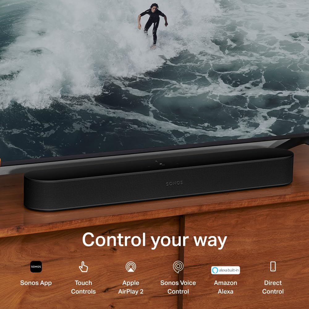 Sonos Beam Gen 2 - Negro - Barra de sonido con Dolby Atmos