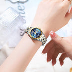 OPK Relojes para Mujer Estilo Business, Reloj Femenino con Correa de Acero Inoxidable, Reloj de Muñeca para Damas
