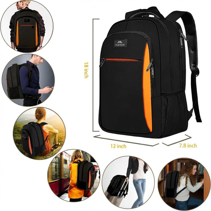 MATEIN Mochila de viaje para laptop, mochila delgada y resistente p...