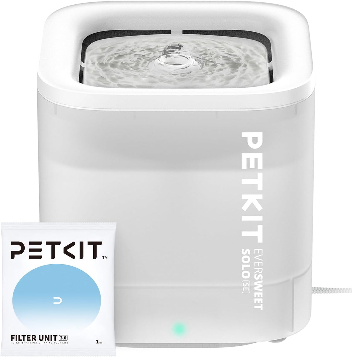 PETKIT Nueva fuente de agua para gatos con bomba inalámbrica, fuente de agua ultra silenciosa para mascotas de 65 oz/1.85 L para gatos y perros en el interior, diseño desmontable, fácil de limpiar y