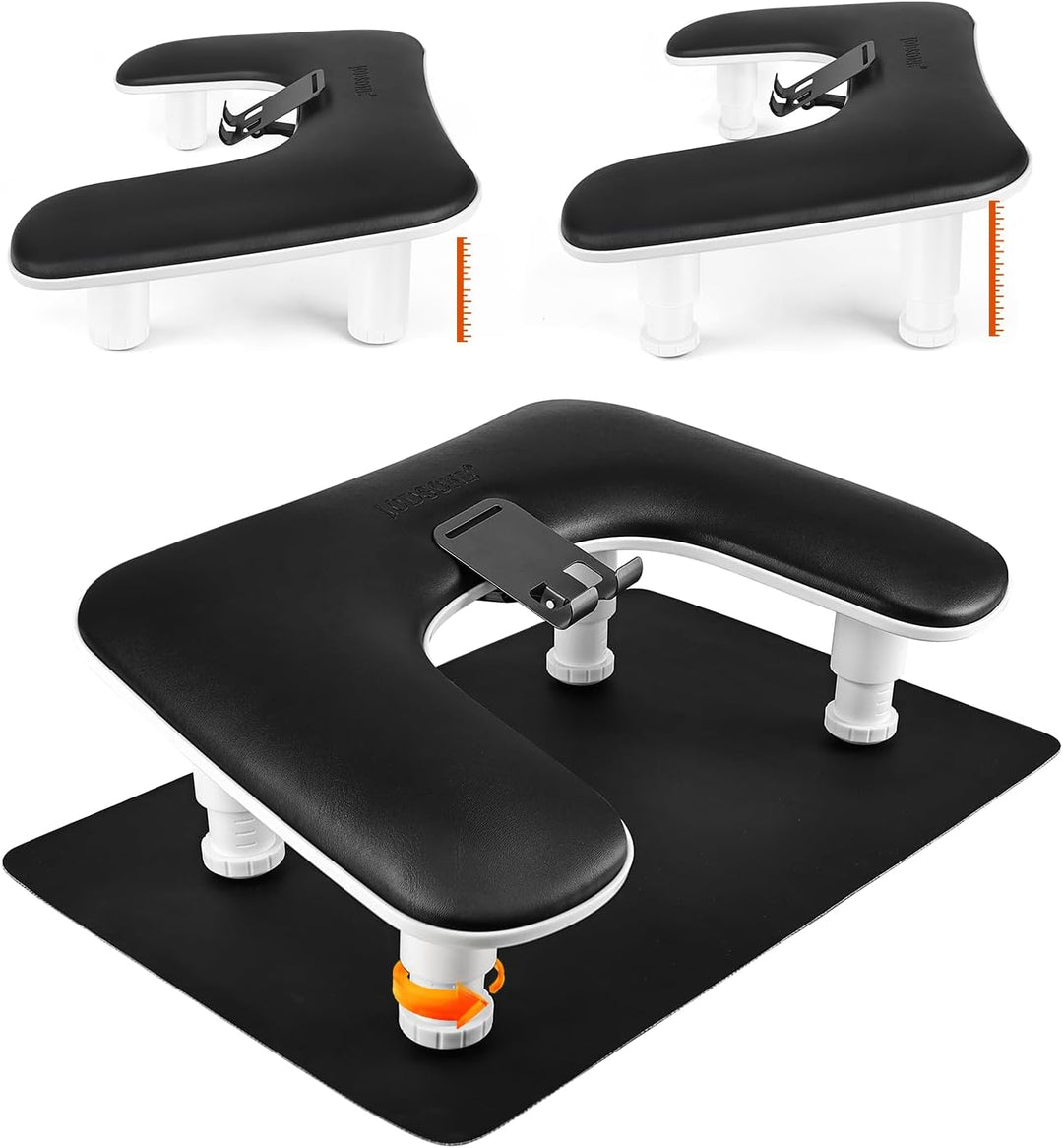JODSONE Reposabrazos de manicura negro en forma de U para uñas con...