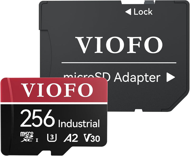 VIOFO Tarjeta microSD de grado industrial de 256 GB, tarjeta de mem...