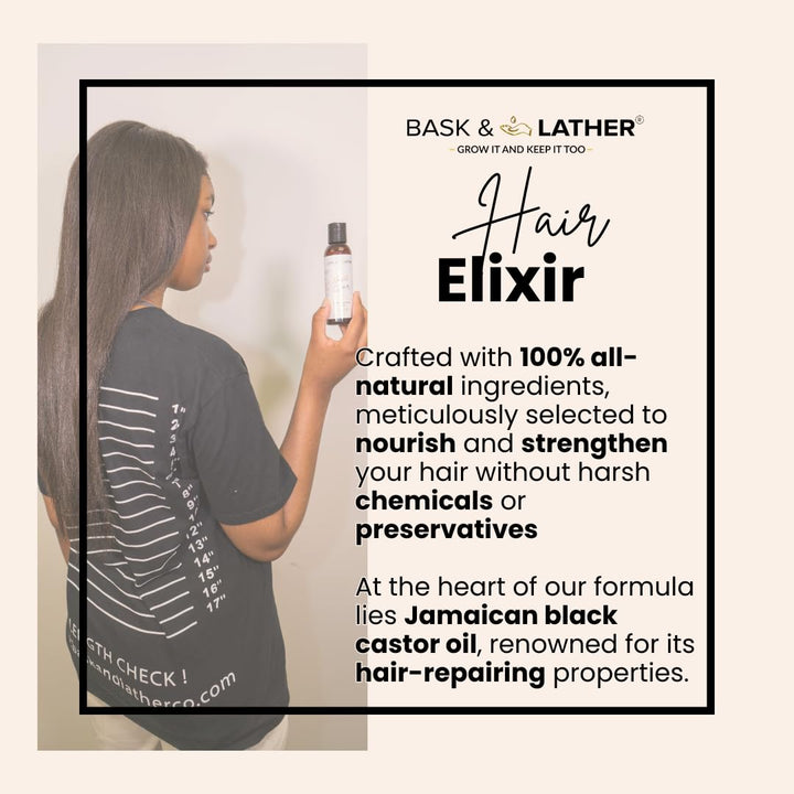 BASK &amp; LATHER Elixir - Aceite fortalecedor del cabello, aceite...