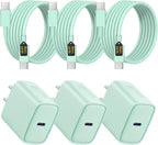 Cargador de carga rápida para iPhone 17, 16, 15, paquete de 3+3 cargadores tipo C, con cable extralargo de 10 pies para iPhone Air/17/17 Plus/17 Pro/17 Pro Max/16/16 Plus/16 Pro/16 Pro Max/15 Pro Max