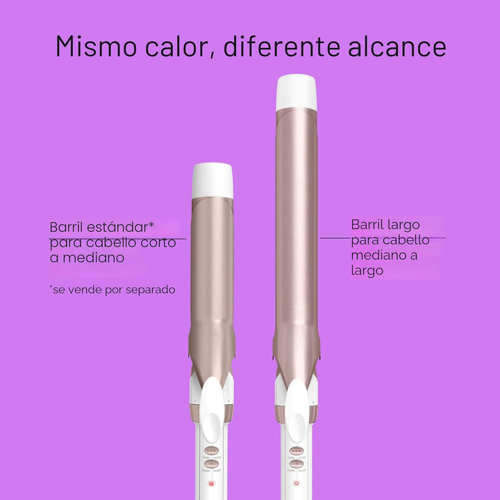 Conair Rizador de cerámica doble de 1 ¼ pulgadas de largo, barril d...