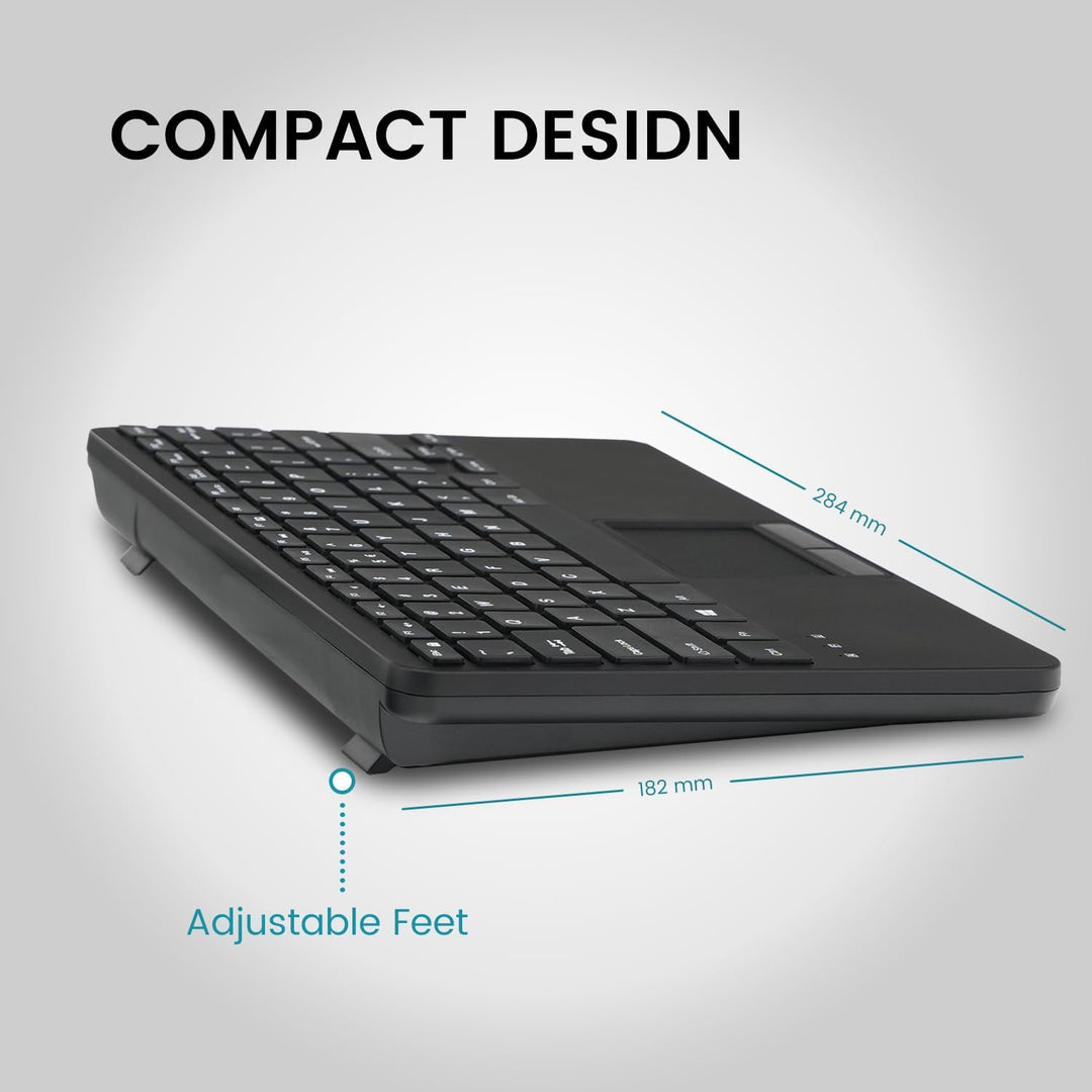 Perixx PERIBOARD-725 Teclado inalámbrico con panel táctil - Conexió...