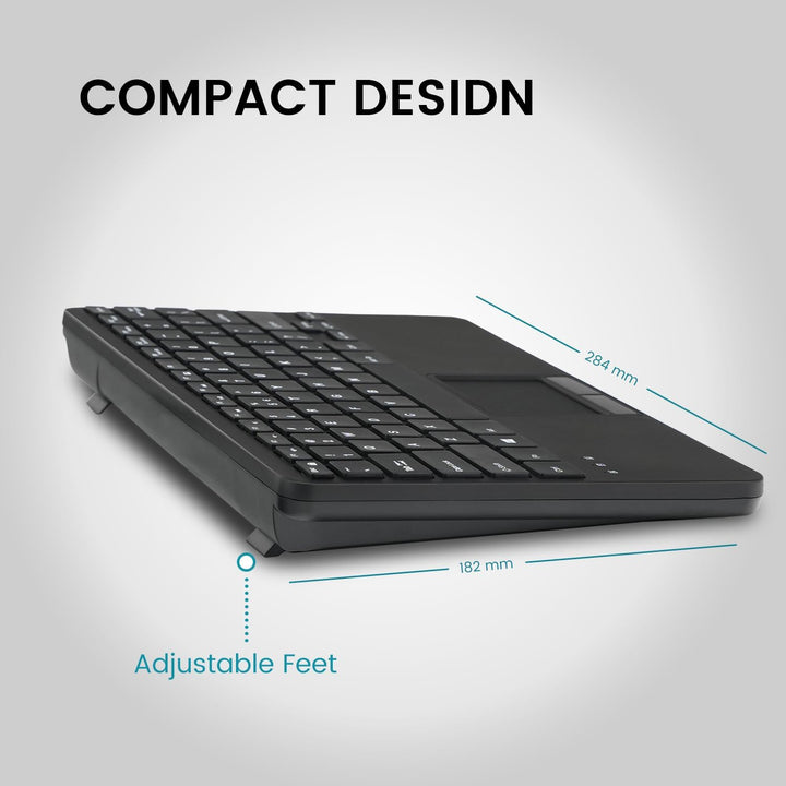 Perixx PERIBOARD-725 Teclado inalámbrico con panel táctil - Conexió...