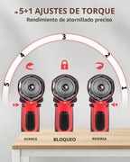 AVID POWER Juego de destornilladores inalámbricos eléctricos 4V 5.65Nm 37