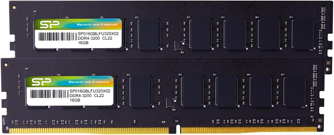 Silicon Power DDR4 32 GB (2 x 16 GB) 3200 MHz (PC4-25600) CL22 UDIM...