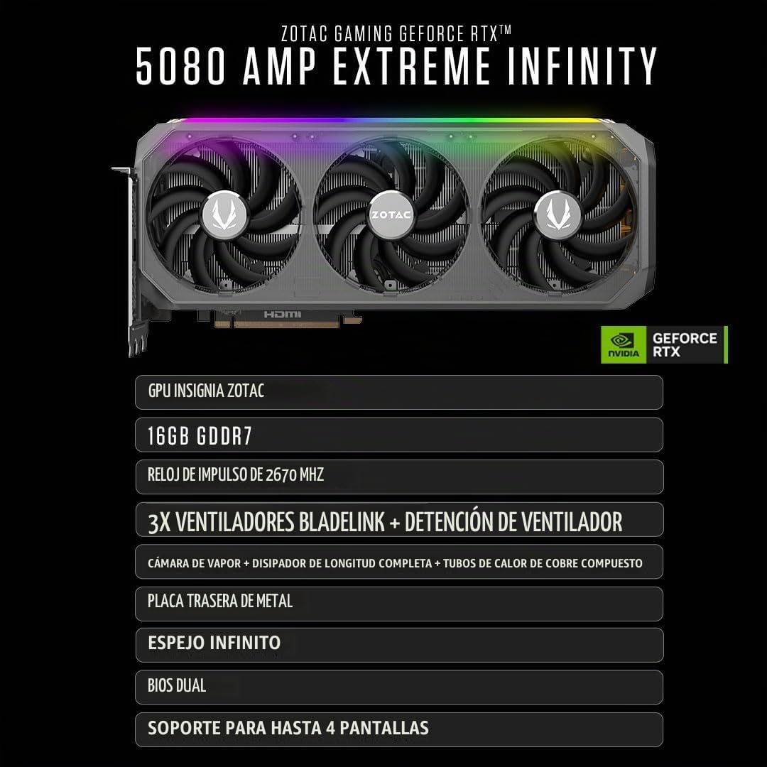 ZOTAC MEK - Computadora de escritorio para juegos, Ryzen 7 9800X3D,...