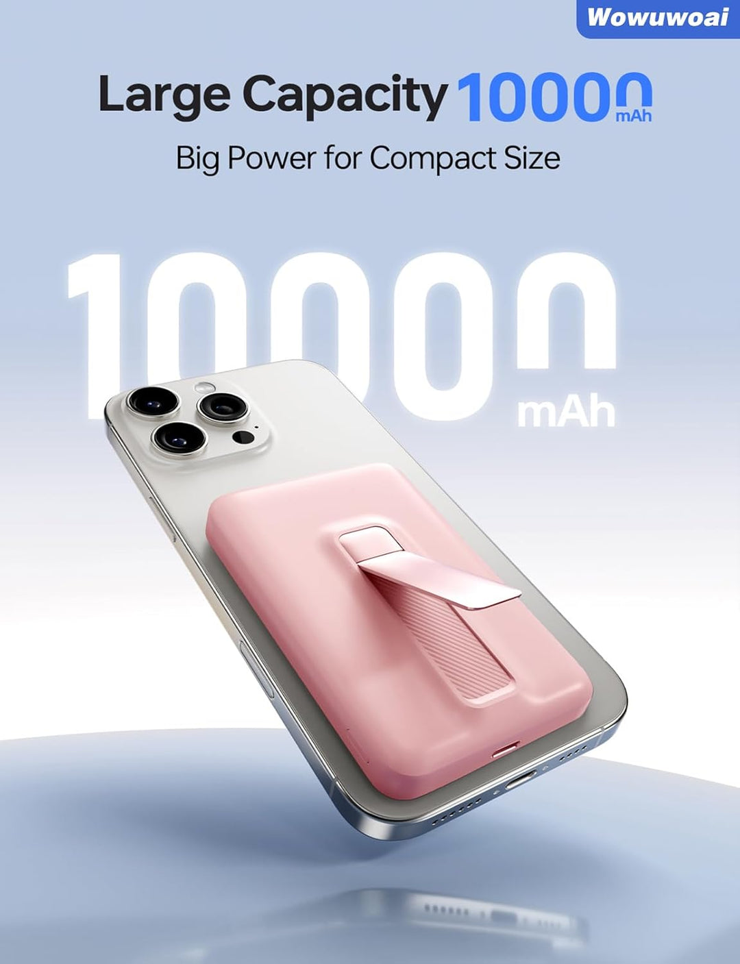 Wowuwoai Cargador portátil Magsafe, banco de energía inalámbrico de...