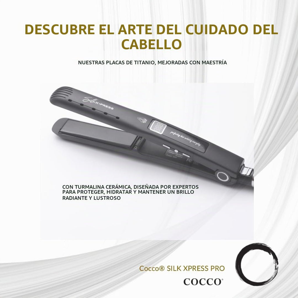 COCCO Silk Xpress Pro - Plancha plana de titanio (1 pulgada)