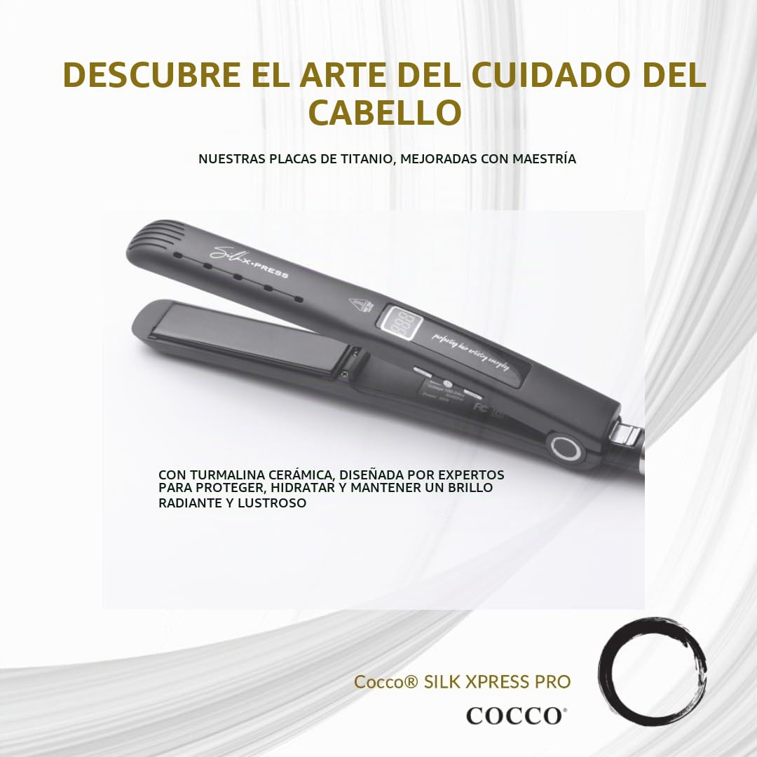 COCCO Silk Xpress Pro - Plancha plana de titanio (1 pulgada) | Plac...