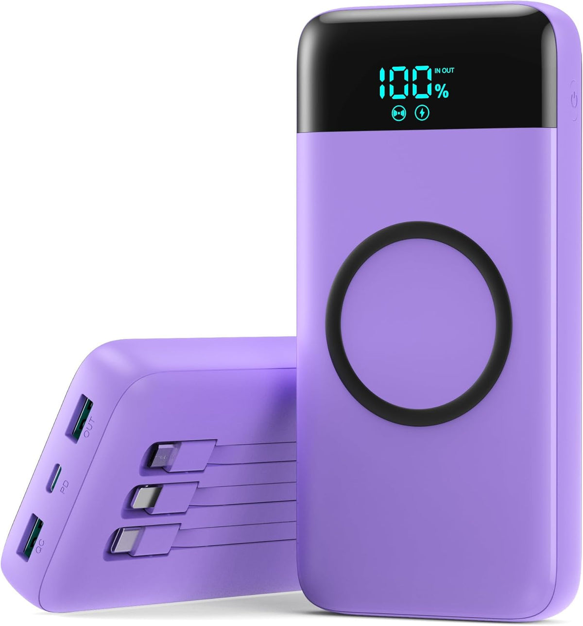 Cargador portátil inalámbrico de 40800 mAh para iPhone con 3 cables...