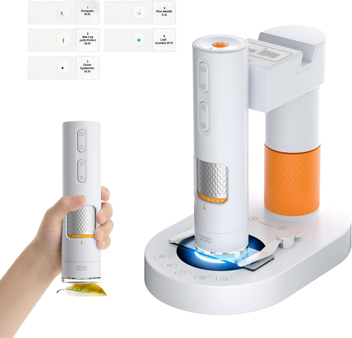 Microscopio digital MX1-AS para niños, 3.5X-1000X USB portátil